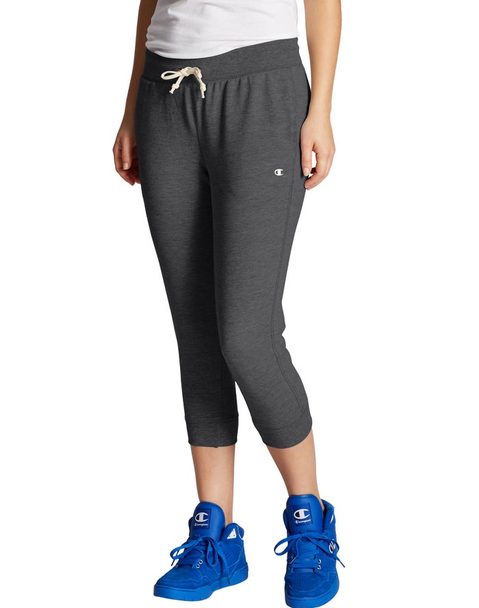 Champion Dame Leggings MørkeGrå - French Terry - Danmark SFY-910346